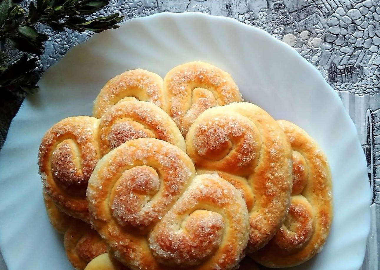 Творожное печенье «Улитка», пошаговый кулинарный рецепт
